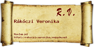 Rákóczi Veronika névjegykártya